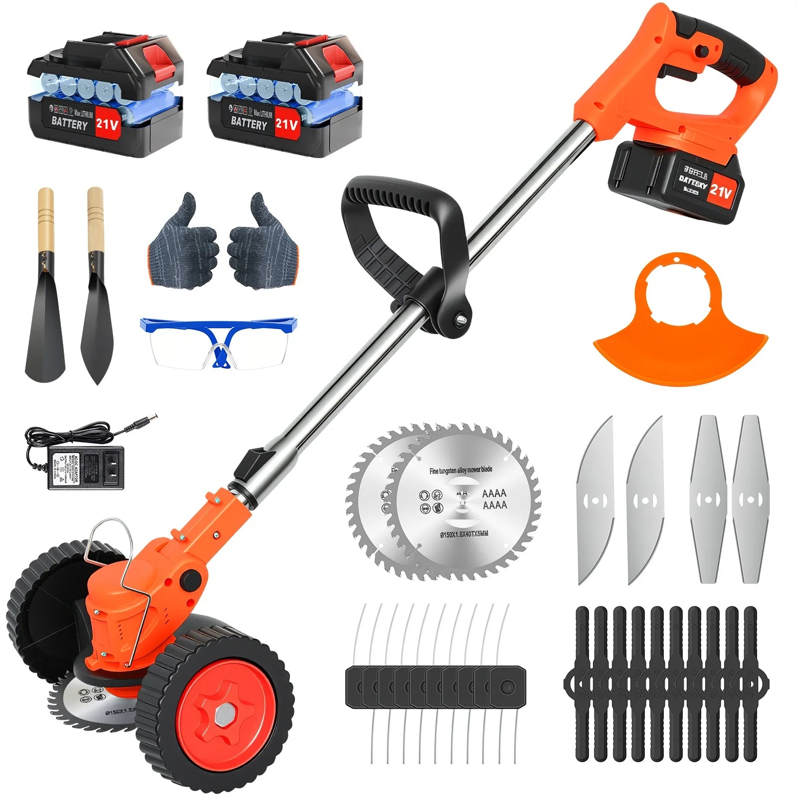5-in-1 Cordless Weed Trimmer 200W 21V Telescoping Shaft