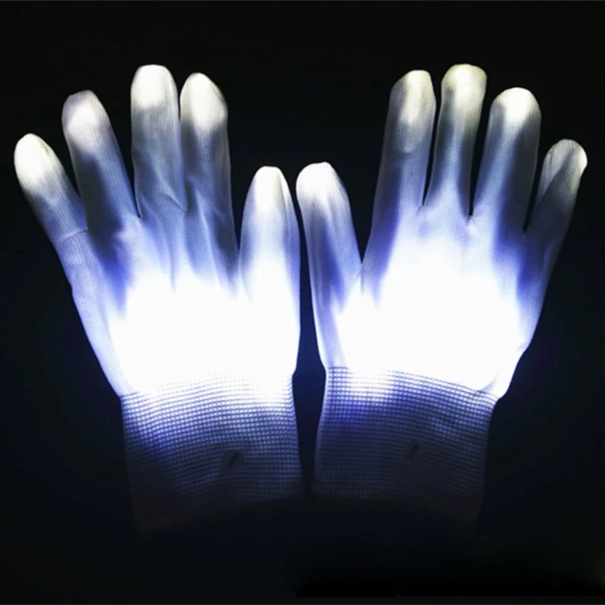 LED Light-Up Gloves with Fingertip Lights for Parties