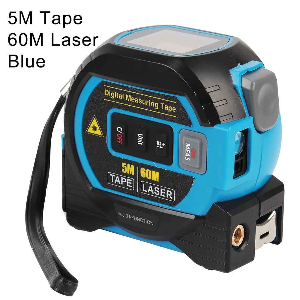 3-in-1 Laser Measure Tape - Digital Distance Meter with LCD Display