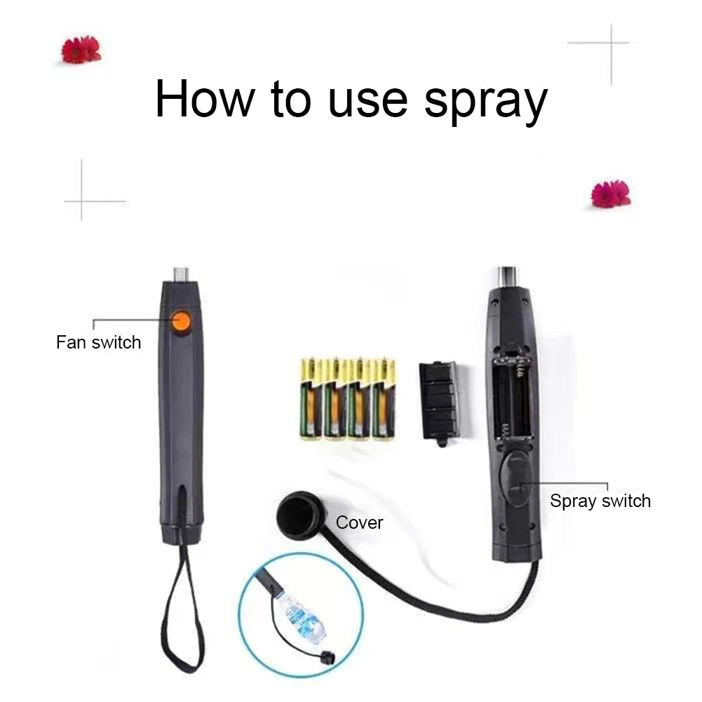 Portable Umbrella with Fan & Misting System - UV Protection | Battery-Powered Cooling