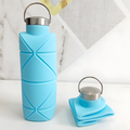 750ml Foldable Silicone Water Bottle Diamond Grip 8 Colors