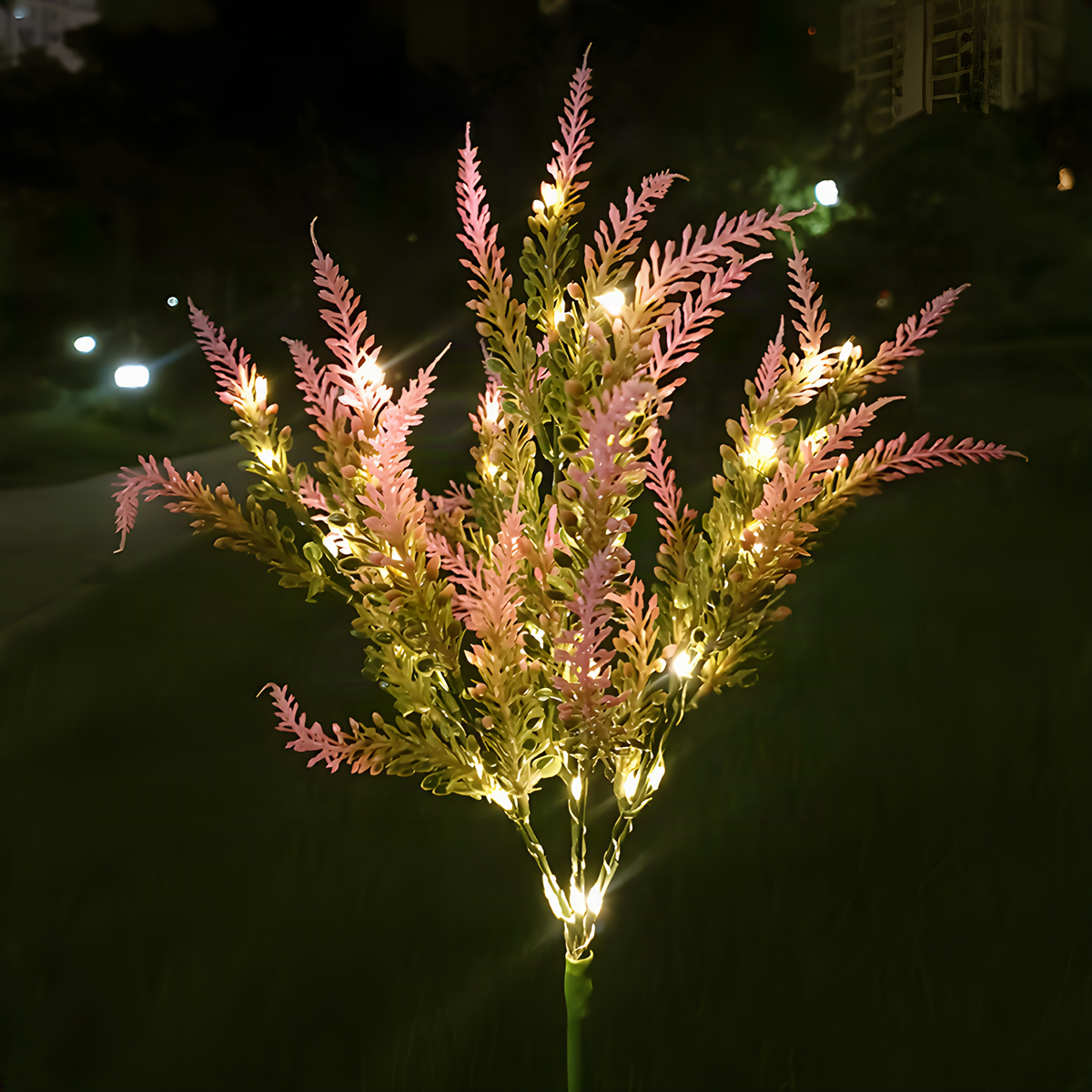 Solar Lavender-Style Garden Stake Light in Five Color Options