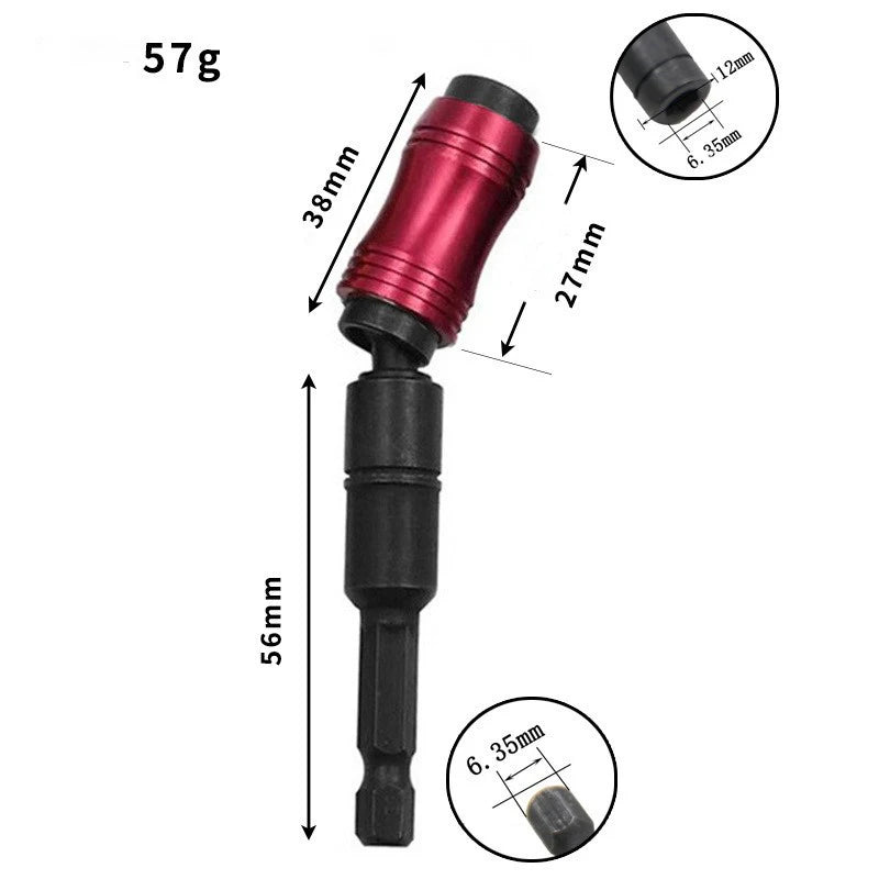 Magnetic Pivoting Drill Bit Adapter – 20° Flex Angle Driver