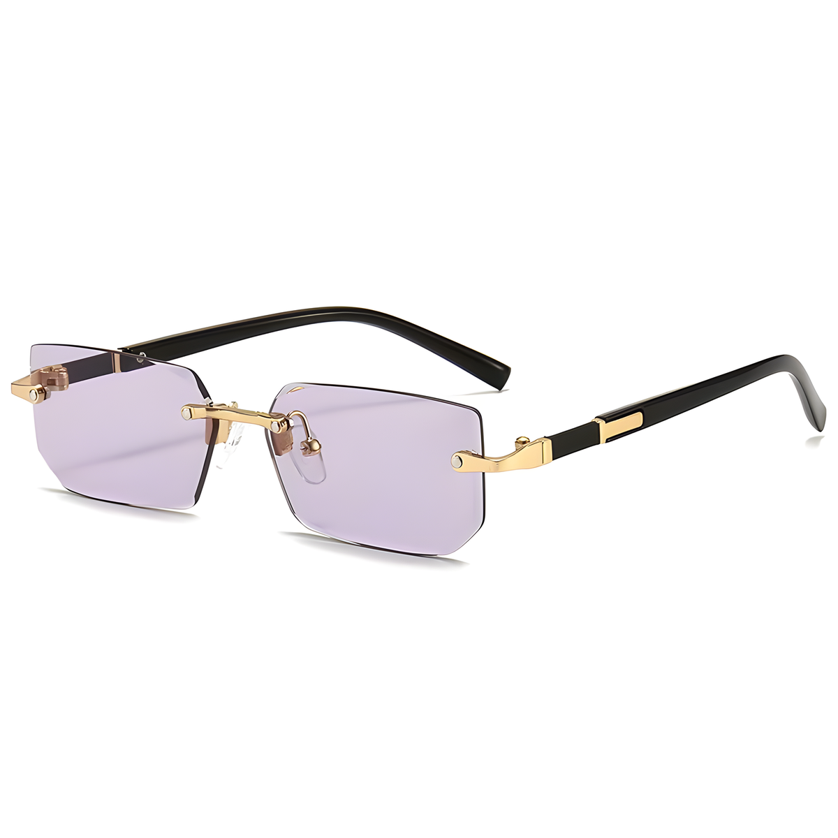 Rimless Rectangular Fashion Sunglasses