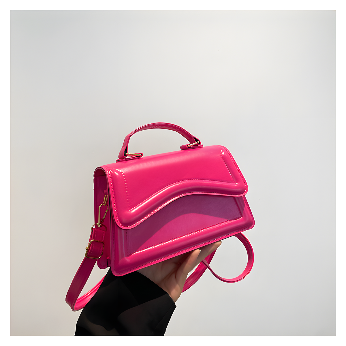 Mini Square Shoulder Bag with Top Handle