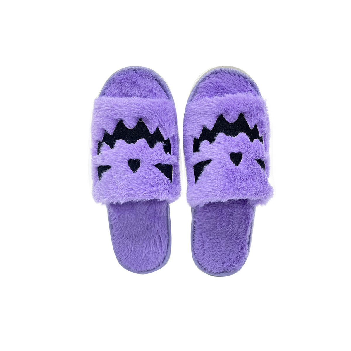 Halloween Plush Slippers, Pumpkin & Elk Faces, Open Toe One Size