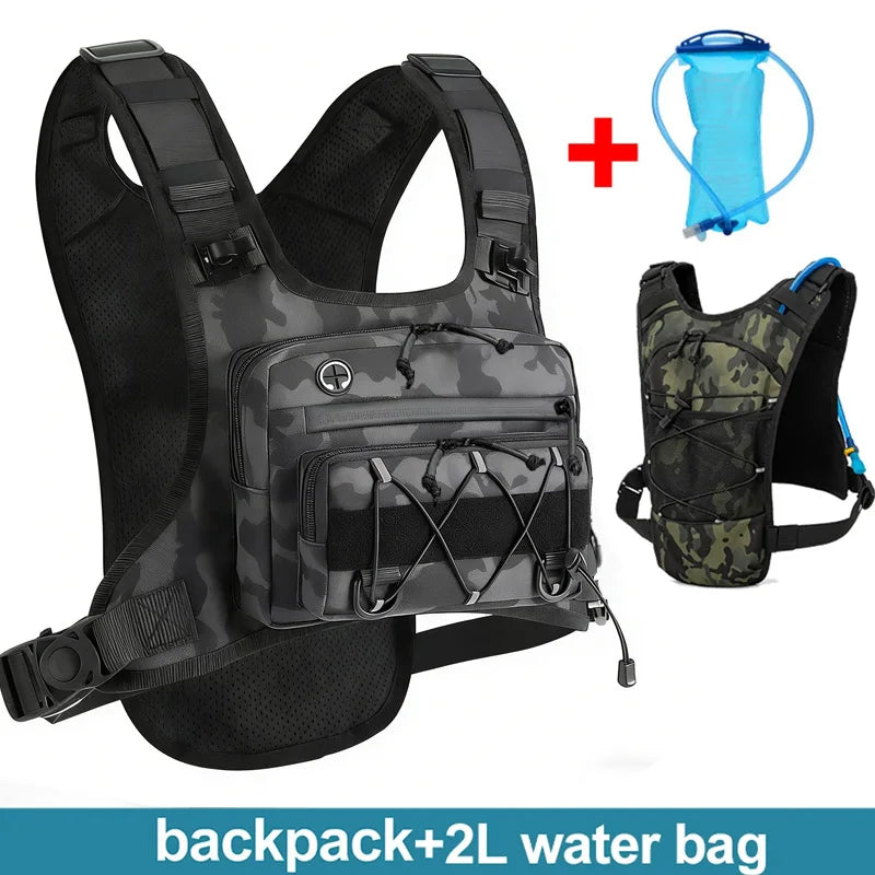 Lightweight Running Hydration Chest Pack Vest Oxford