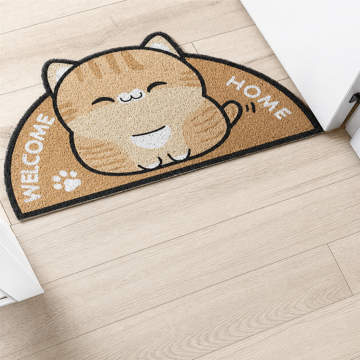 Semicircle Patterned Doormat for Entryways, Kitchens, and Pet Areas