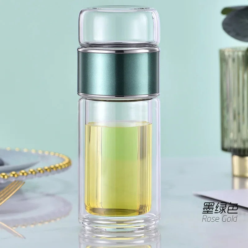 Portable Tea Infuser & Detox Water Bottle (Built-in Filter for Healthy Hydration)