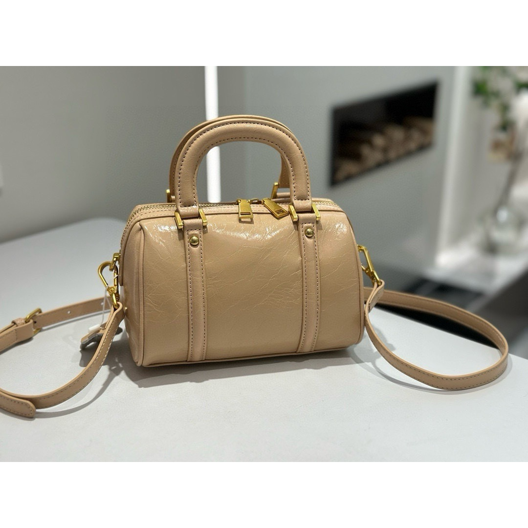 Boston Handbag with Shoulder Strap and Zip Closure in Seven Colors