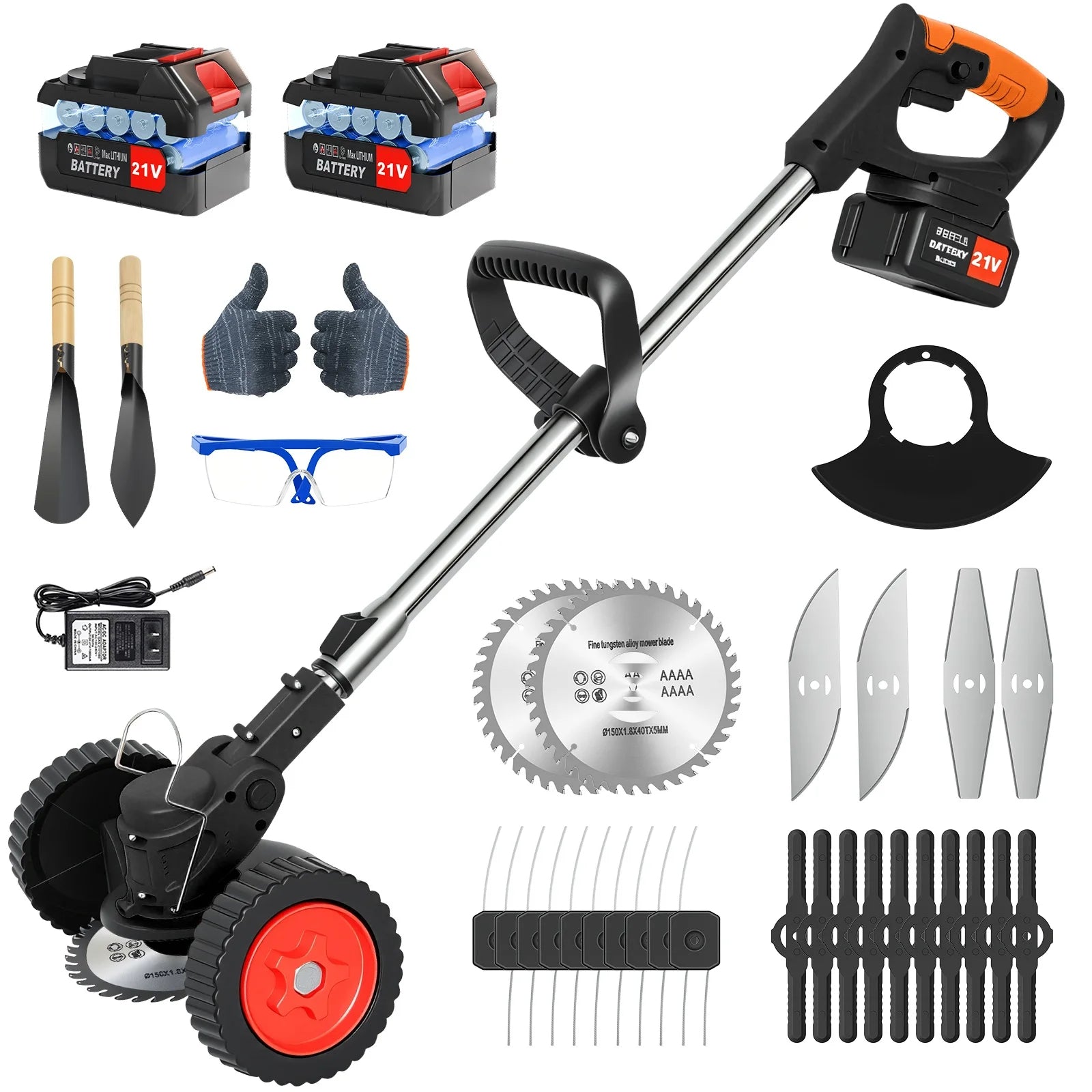 5-in-1 Cordless Weed Trimmer 200W 21V Telescoping Shaft