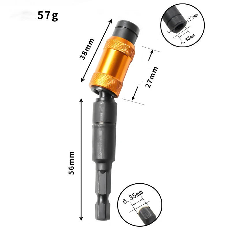 Magnetic Pivoting Drill Bit Adapter – 20° Flex Angle Driver