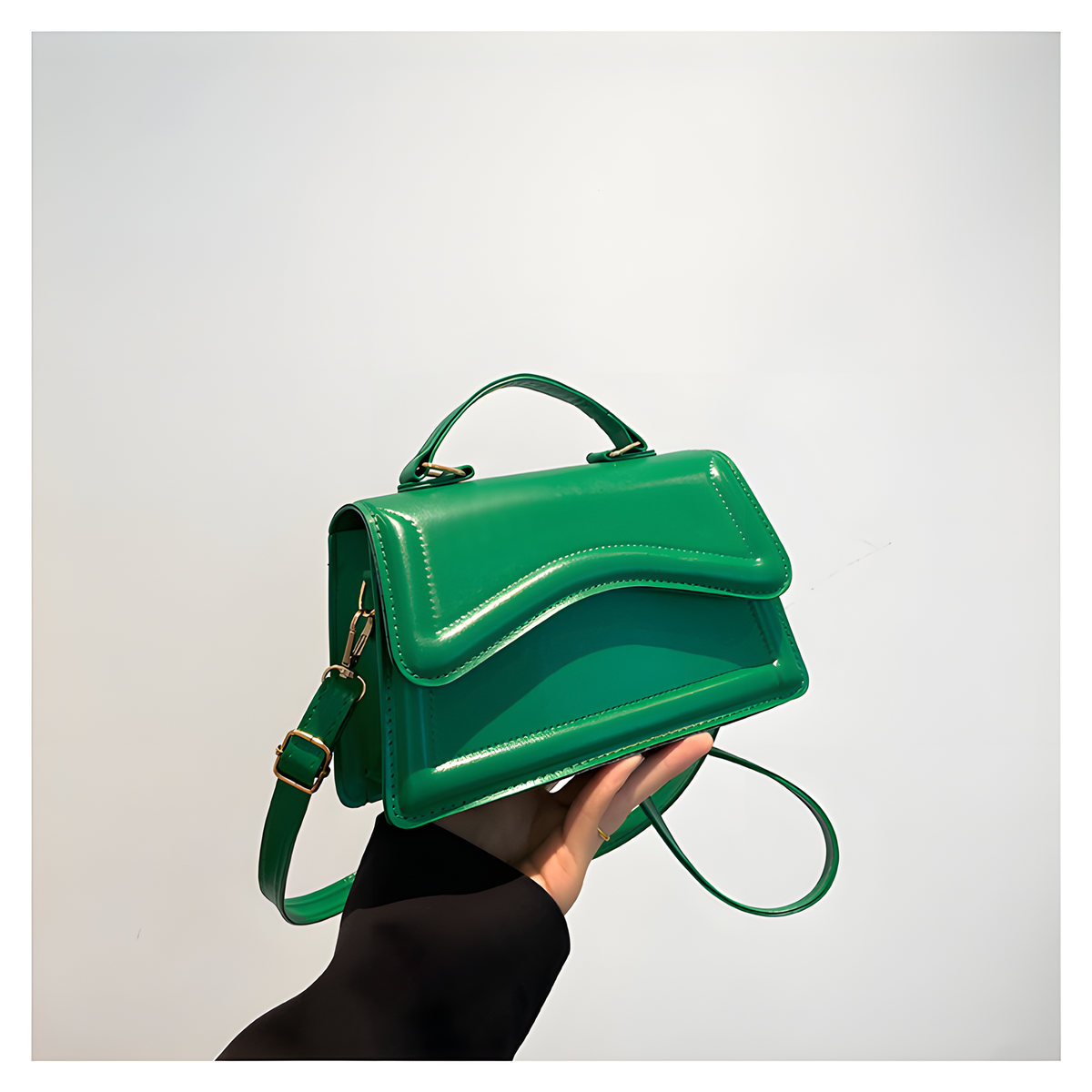 Mini Square Shoulder Bag with Top Handle