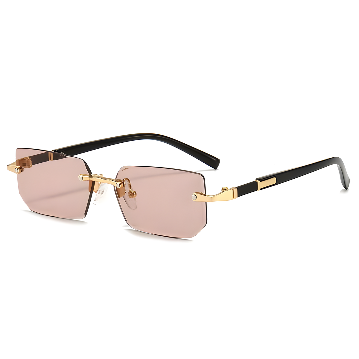Rimless Rectangular Fashion Sunglasses