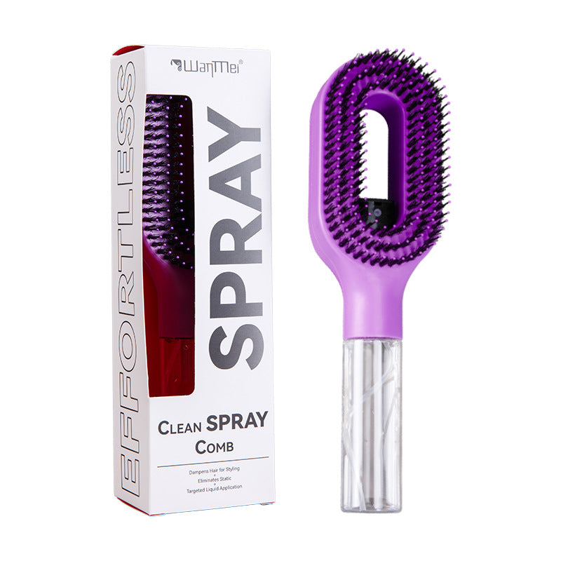 2-in-1 Mist Spray Detangling Hair Brush Anti-Static