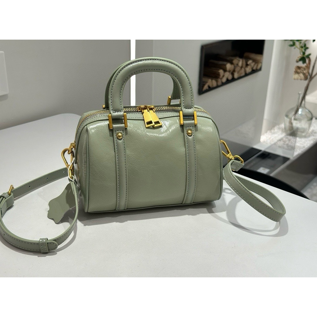 Boston Handbag with Shoulder Strap and Zip Closure in Seven Colors