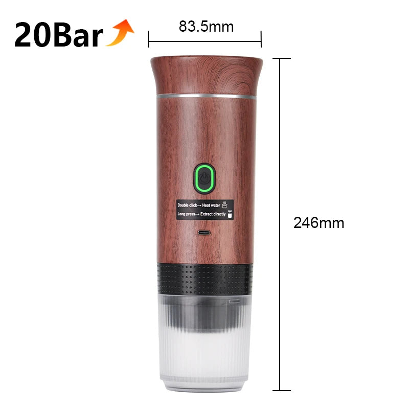 CoffeePeak™ Ultra-Fast Portable Coffee Maker | 2-in-1 Espresso & Fresh Brew