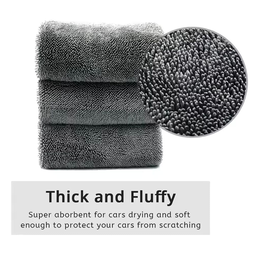 1200GSM Microfiber Twist Car Drying Towel - TradixPro