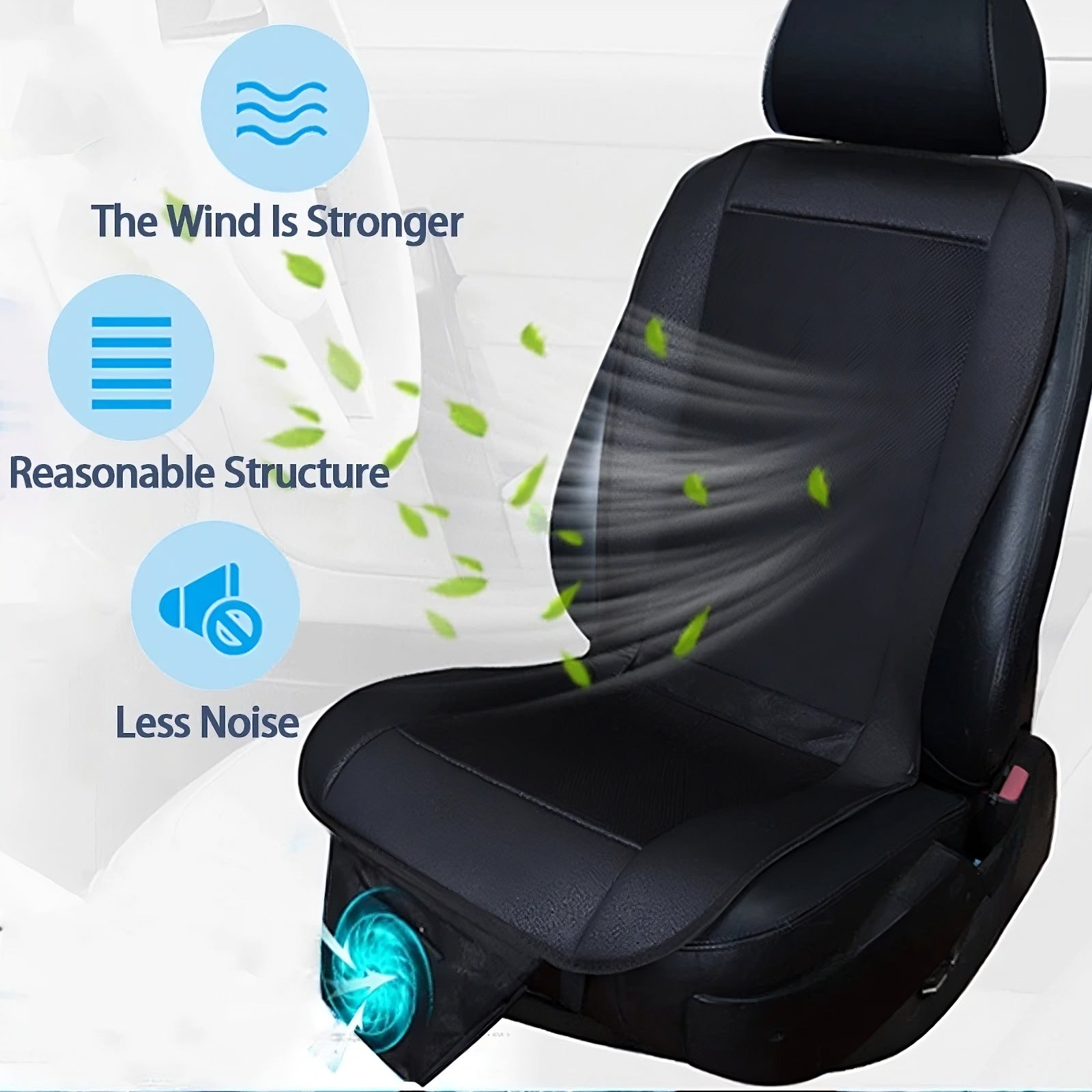 12V Car Seat Cooling Cover - Ventilated Mesh Cushion for Summer Driving - TradixPro