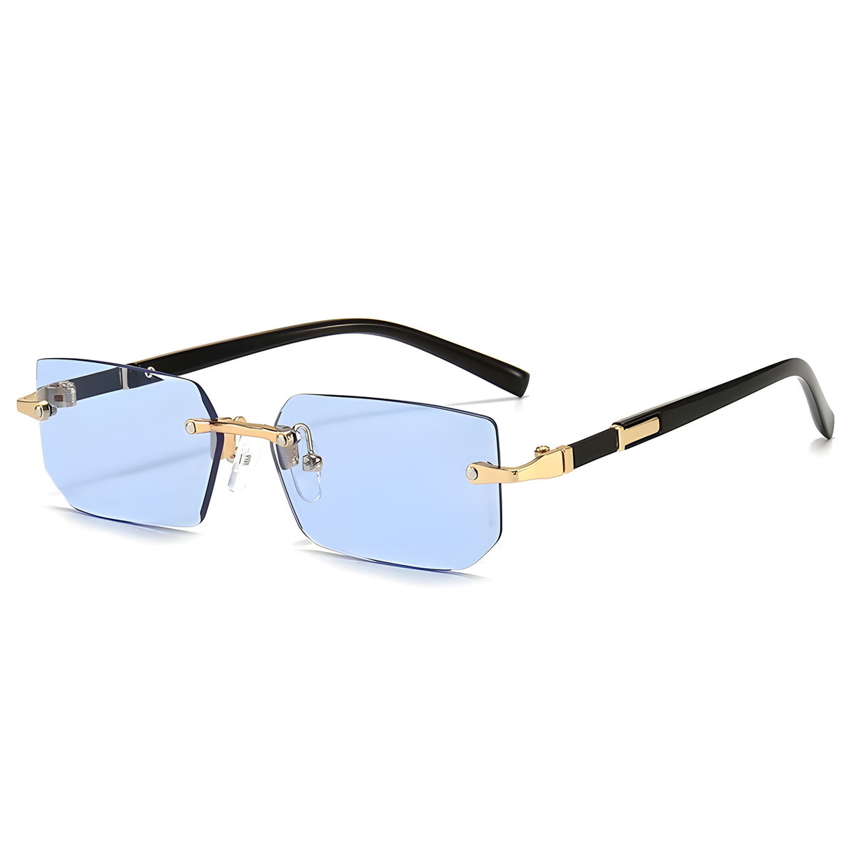 Rimless Rectangular Fashion Sunglasses