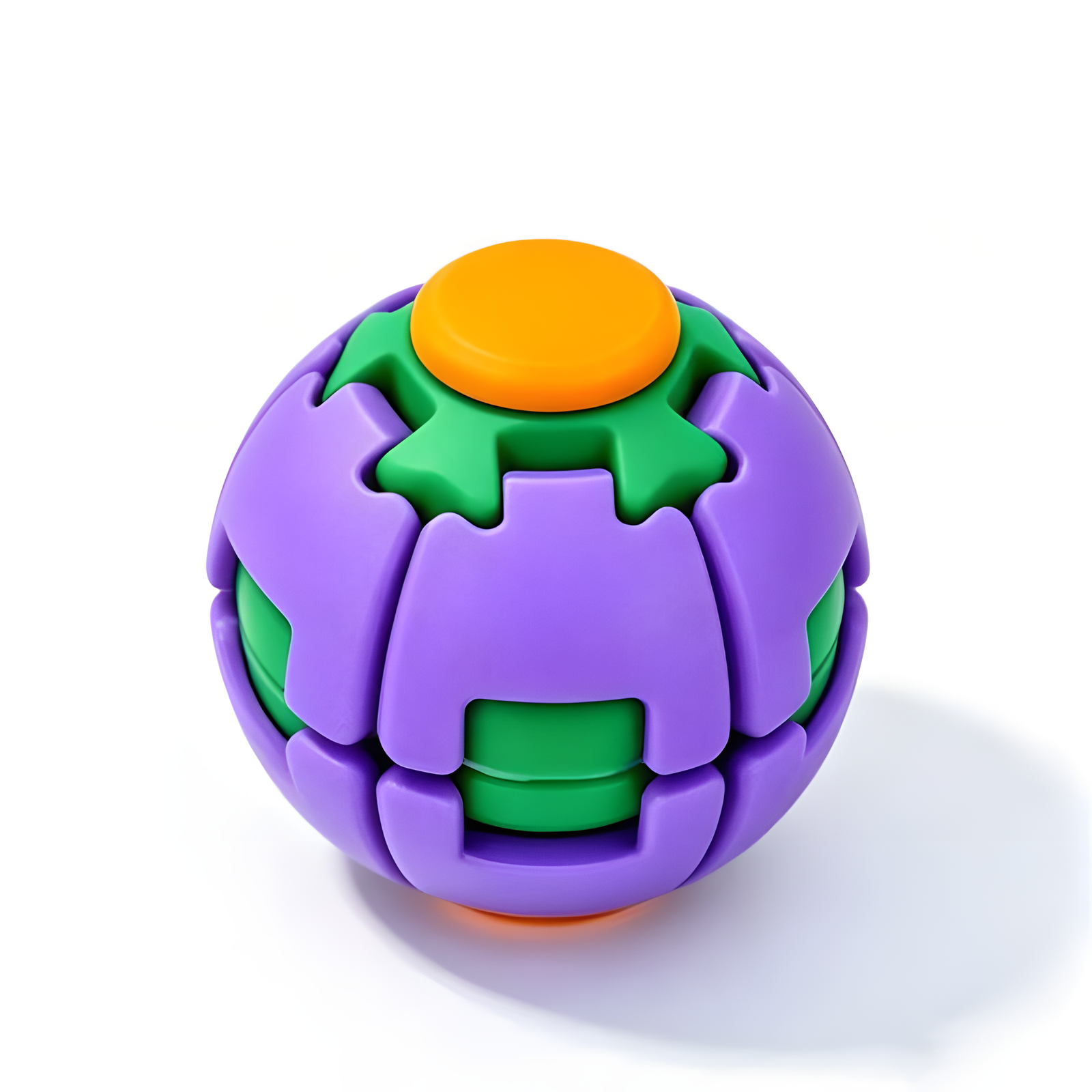 Press and Spin Fidget Ball Tactile Desk Toy 6.5cm 9 Colors