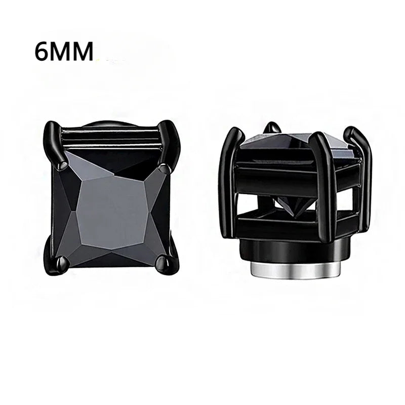 Magnetic Clip-On Zircon Stud Earrings – No Piercing Required