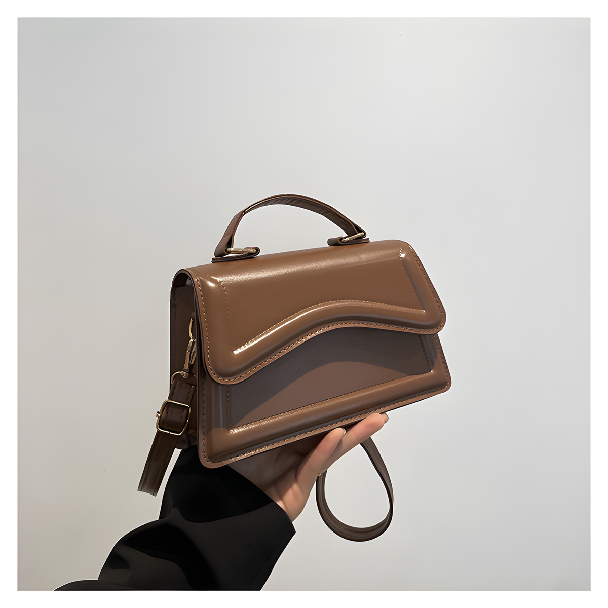 Mini Square Shoulder Bag with Top Handle