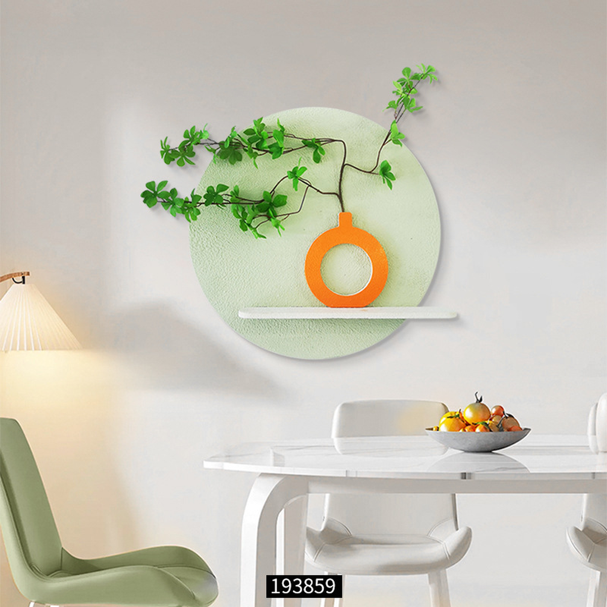 Sculptural Botanical Wall Art with Integrated Display Shelf