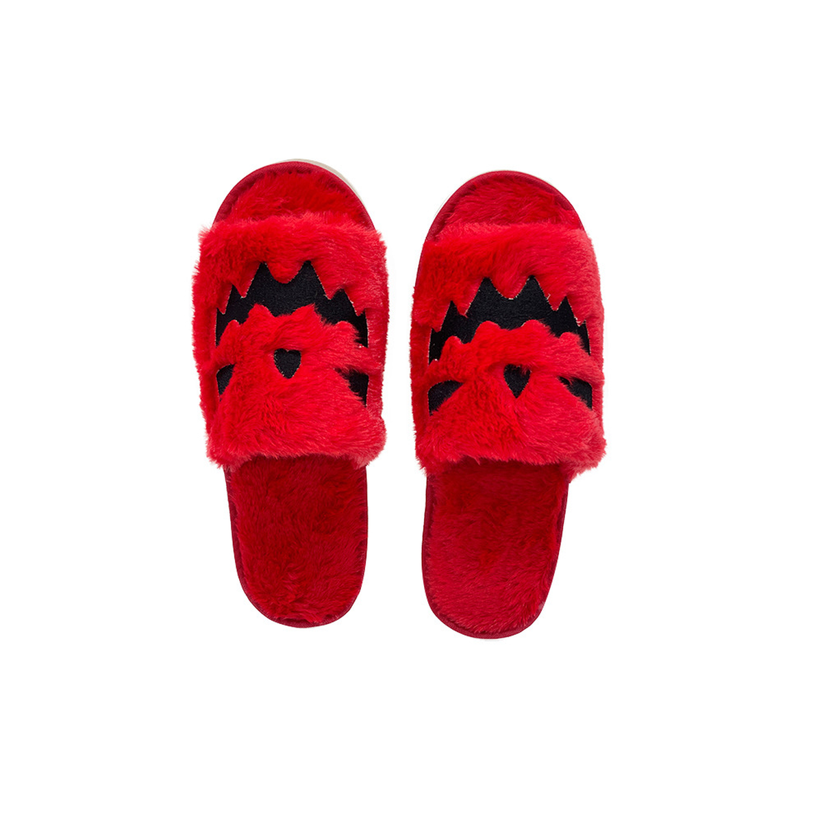 Halloween Plush Slippers, Pumpkin & Elk Faces, Open Toe One Size