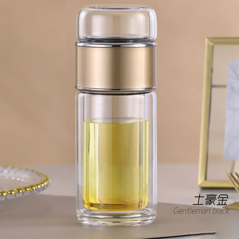 Portable Tea Infuser & Detox Water Bottle (Built-in Filter for Healthy Hydration)
