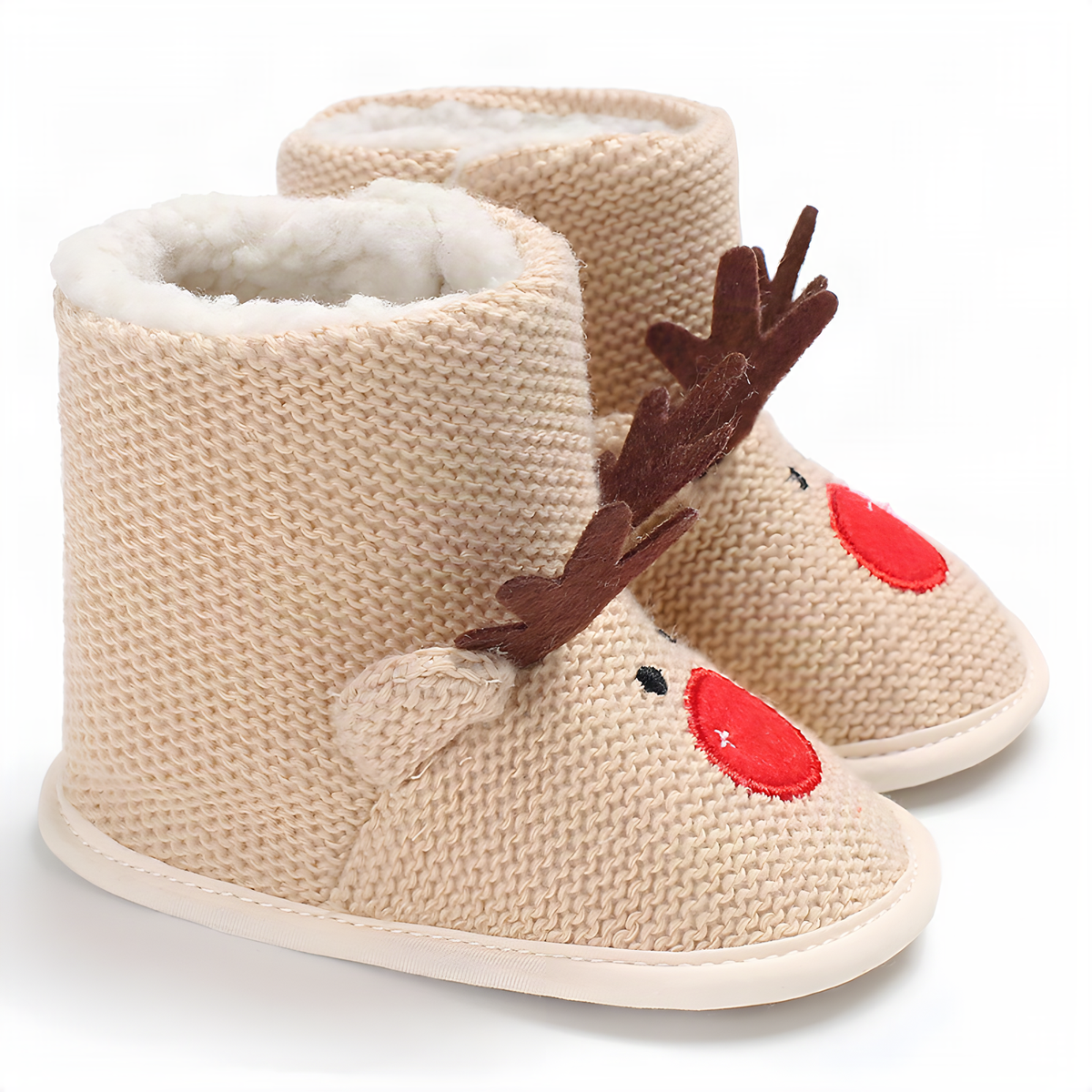 Soft Christmas Baby Booties in 11, 12 and 13 cm Size Options