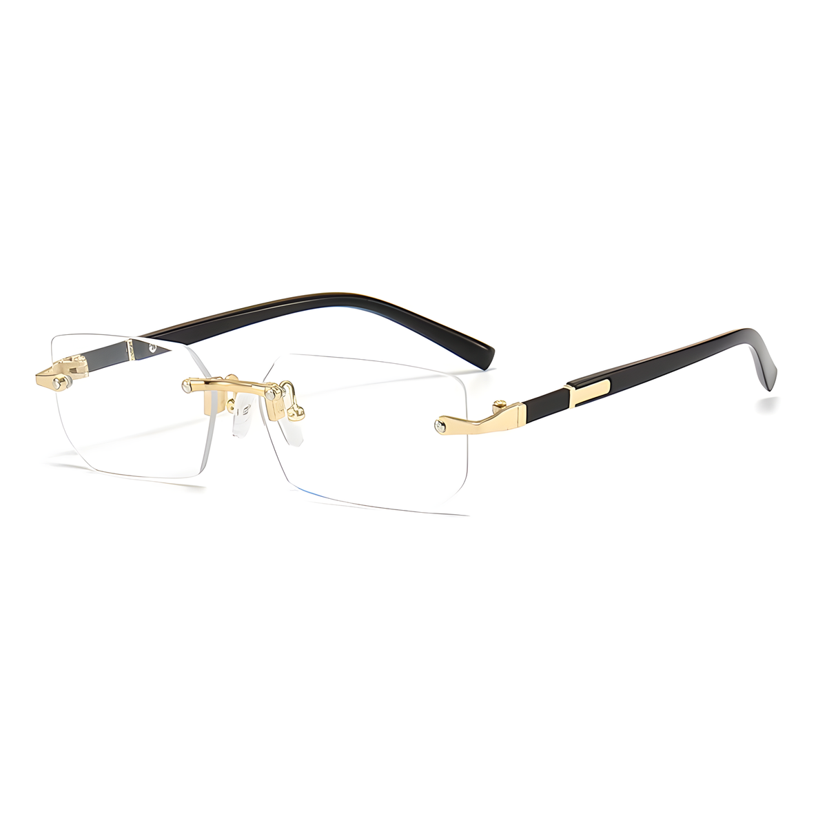 Rimless Rectangular Fashion Sunglasses