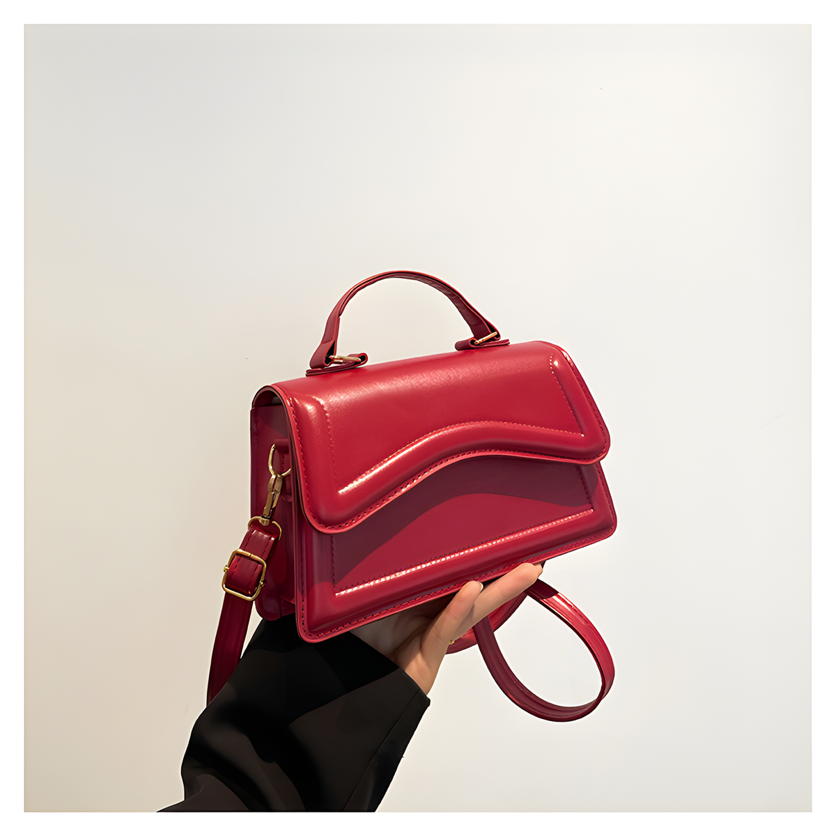 Mini Square Shoulder Bag with Top Handle