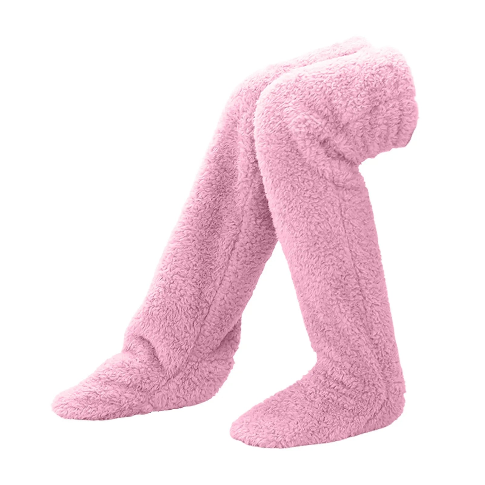Over Knee Fuzzy Leg Warmers - Double-Sided Plush Winter Socks
