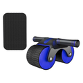 Automatic Rebound Ab Roller with Dual Wheels and Knee Pad
