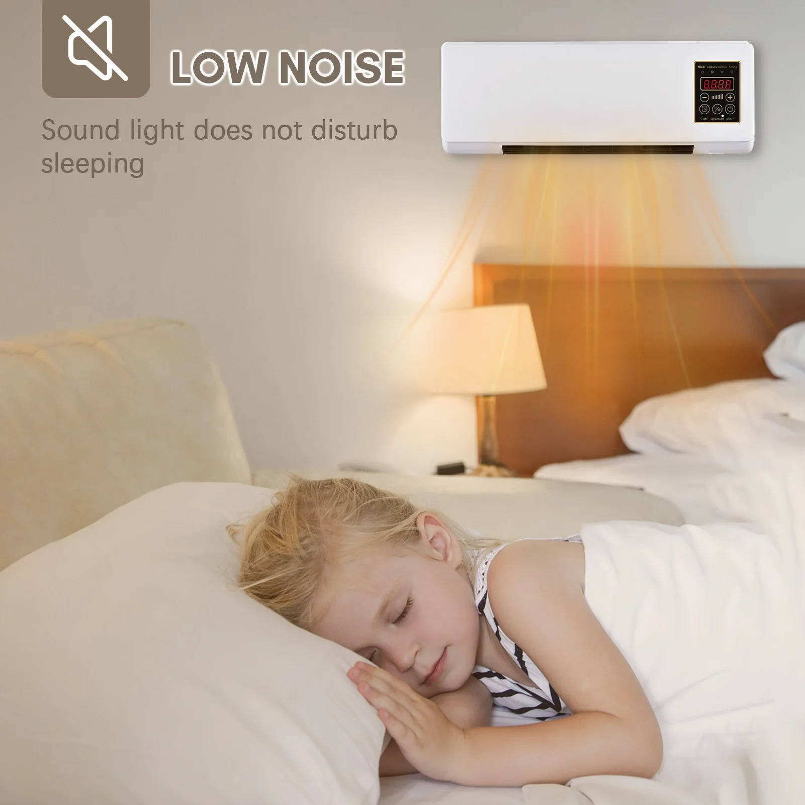 Wall Mounted Heater & Cooling Fan with Remote Control