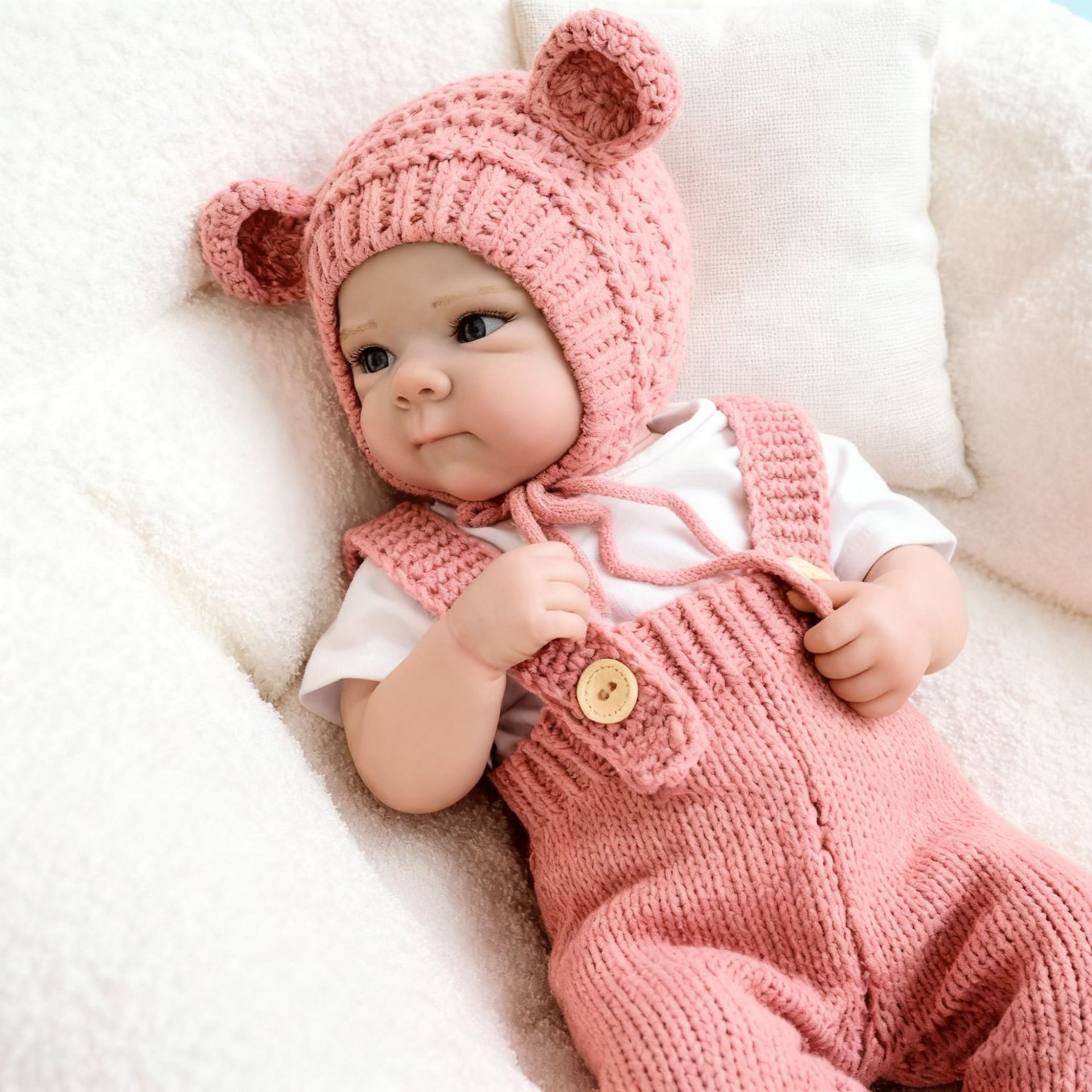 Realistic 19 Inch Doll High-Color Painted Headdress for Girls