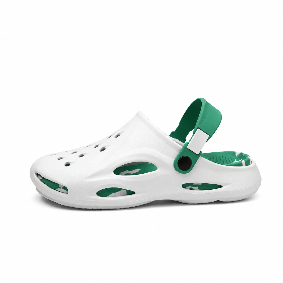 Ventilated EVA Clogs with Pivoting Heel Strap in Three Colors