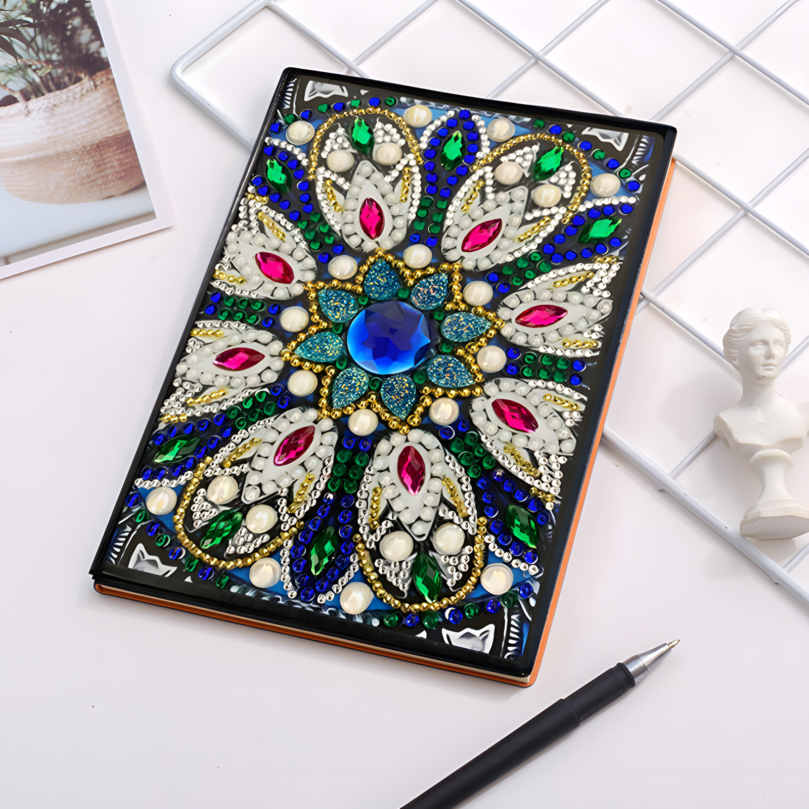 Diamond Art Notebook with Gem Designs – 6 Pattern Styles