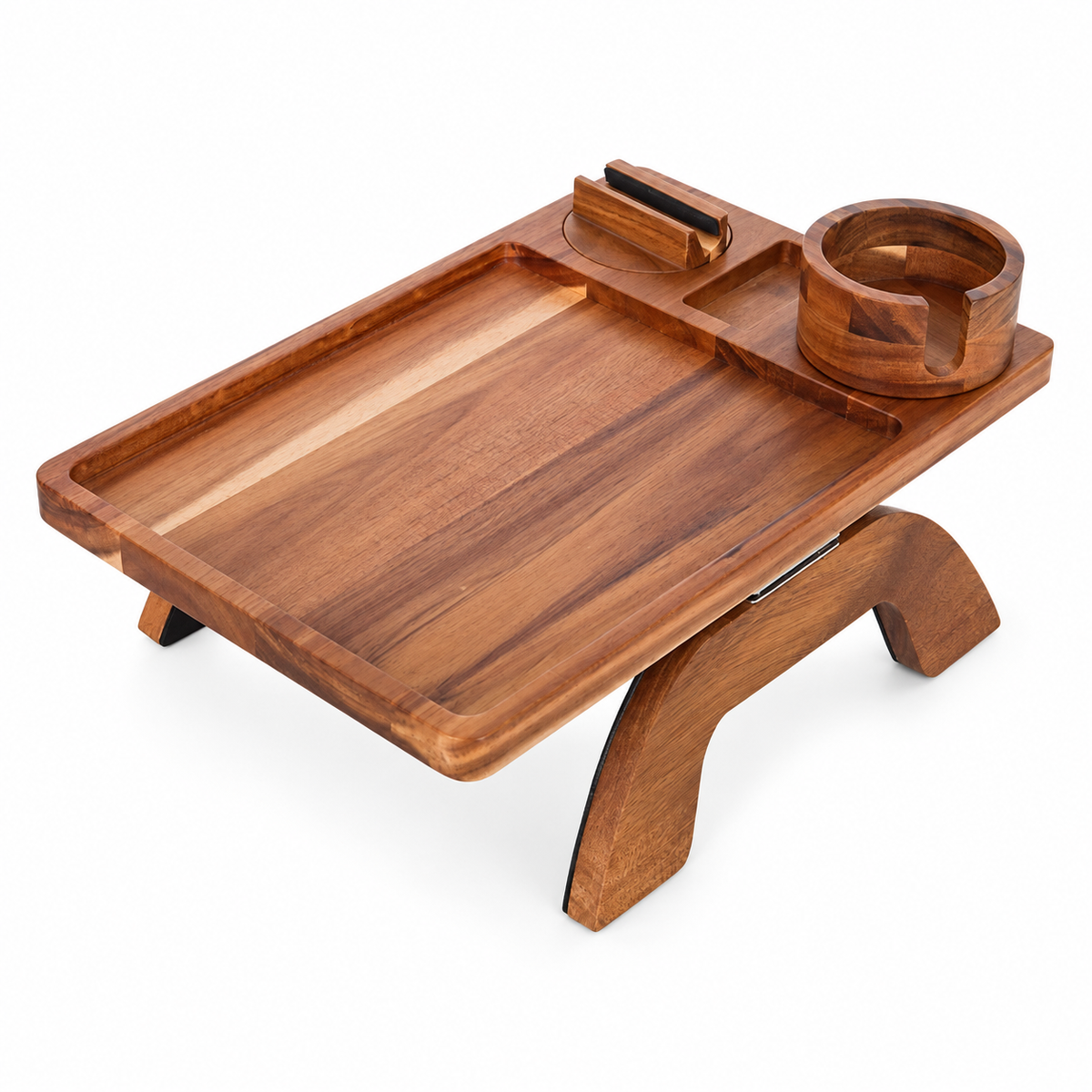 Wooden Sofa Arm Tray Table for a Comfortable Living Room