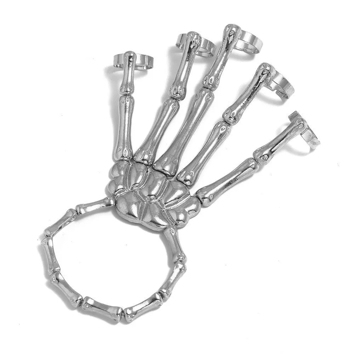 Skeleton Hand Bracelet, Articulated Bones, Gothic Halloween