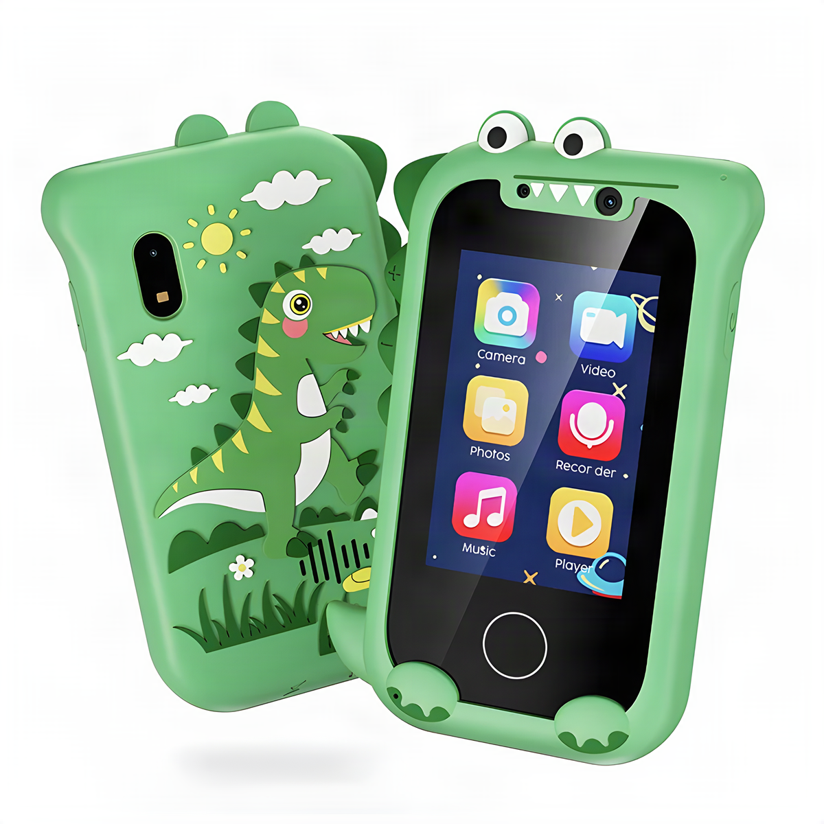 Dinosaur Kids Touchscreen Toy Phone with Front and Rear Cameras
