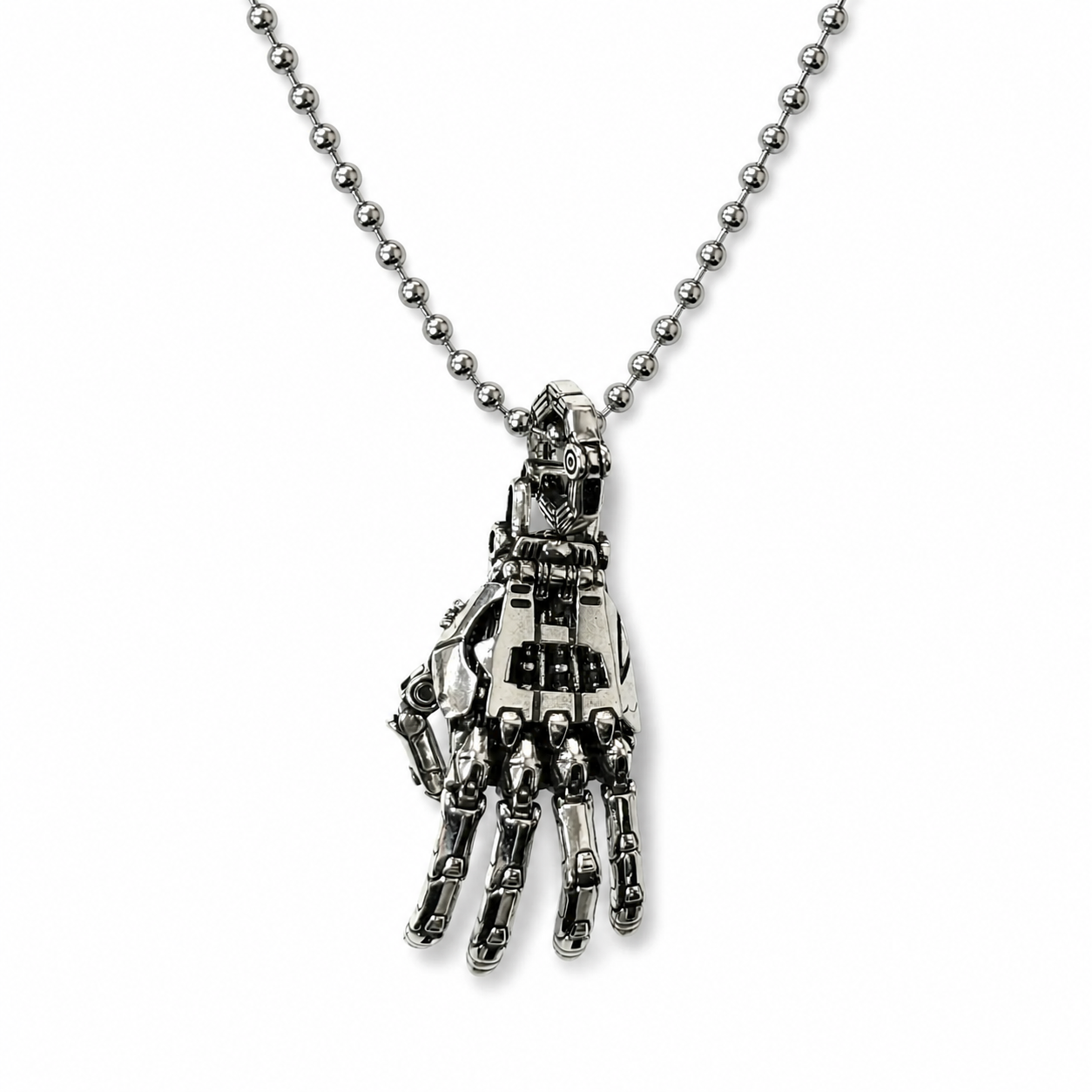 Retro Mechanical Hand Pendant Necklace for Themed Styling