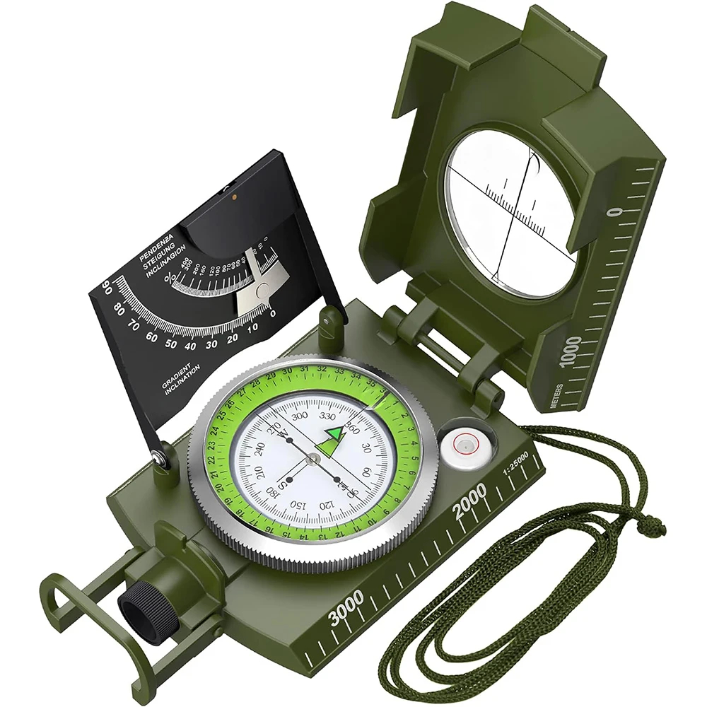 Outdoor Camping Compass with Metal Body & Direction