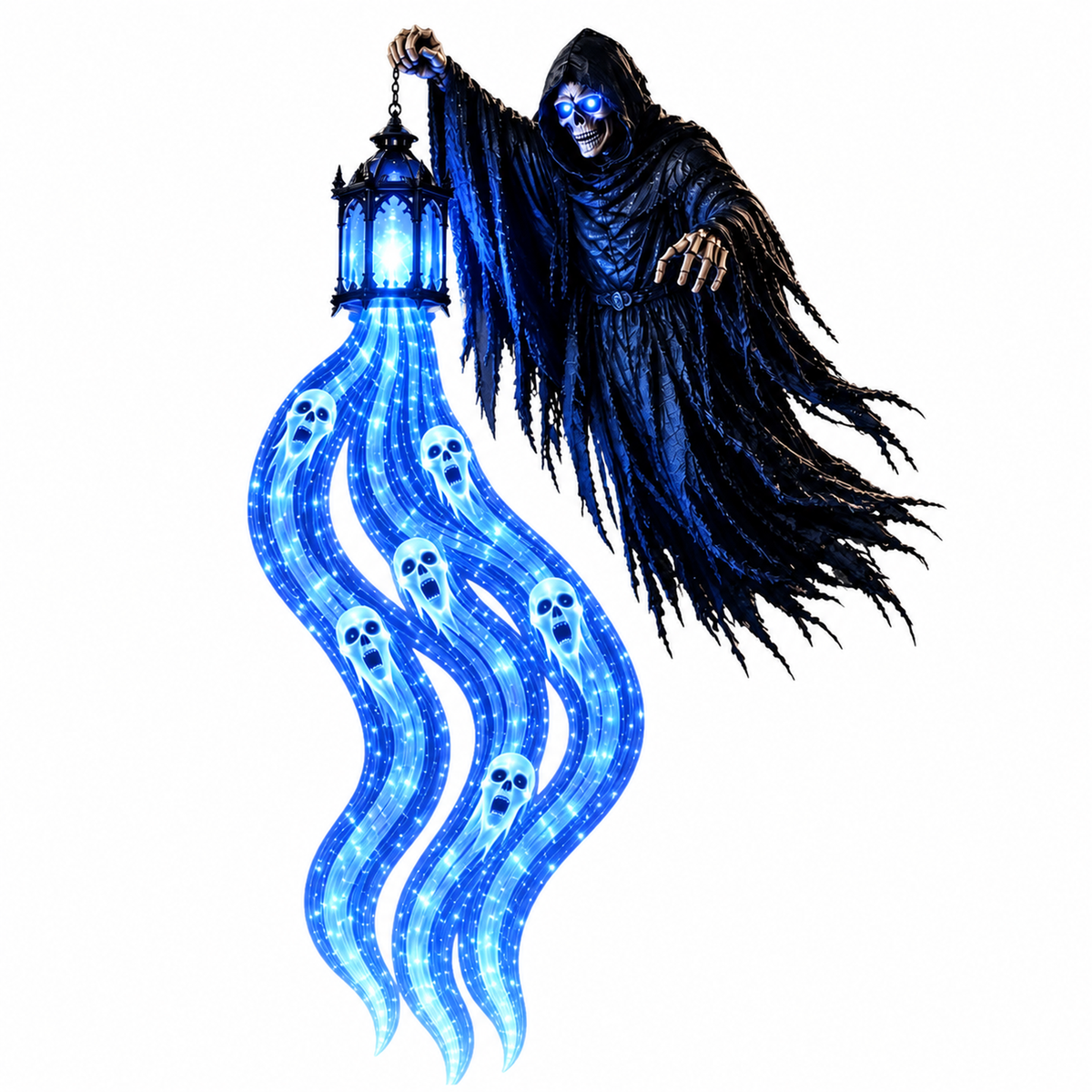 Light-Up Reaper Lantern for Halloween Hanging Decorations