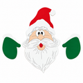 Wooden Christmas Fence Decoration, Three-Piece Character Set