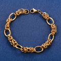 Interwoven Chain Bracelet, Oval Links and Lobster Clasp