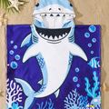 Kids Hooded Beach Towel Poncho Shark Mermaid Dinosaur Princess