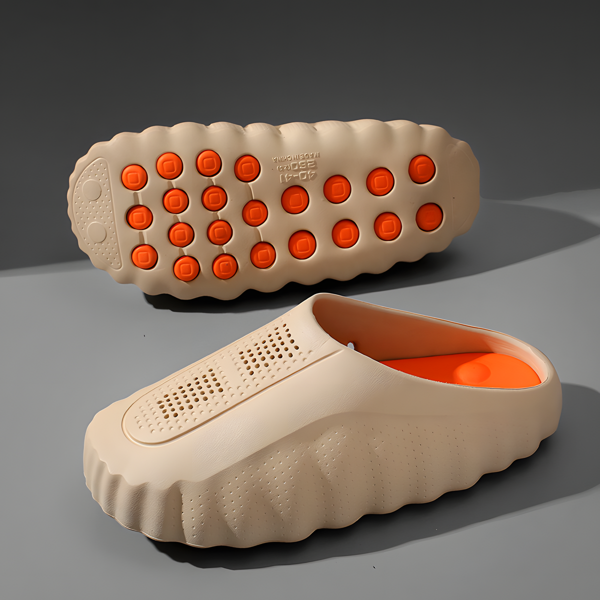 Closed-Toe Textured Insole Slippers EU 36-47 Unisex Indoor