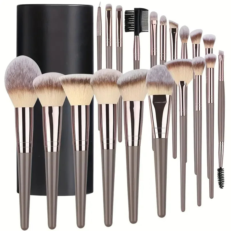 Soft Makeup Brush Set 3–20 Pieces for Blending & Travel